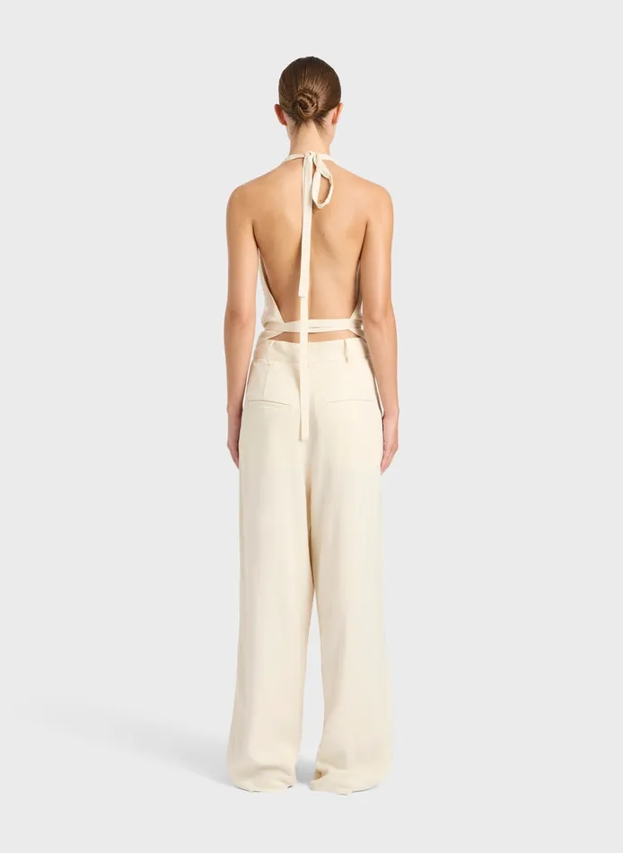 BONDI BORN Pants and Shorts Lisbon Pleat Front Pant 8211 Cream 8211 Women BONDI BORN Pants and Shorts Lisbon Pleat Front Pant 8211 Cream 8211 Women