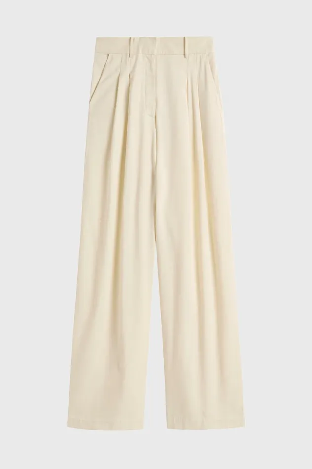 BONDI BORN Pants and Shorts Lisbon Pleat Front Pant 8211 Cream 8211 Women BONDI BORN Pants and Shorts Lisbon Pleat Front Pant 8211 Cream 8211 Women