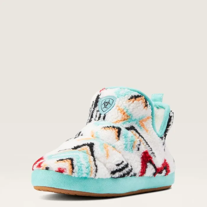 Bootie Slipper Fuzzy Southwest Print Women Ariat Slippers