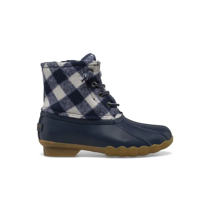 Boots Kids Sperry Big Kid039s Saltwater Duck Boot Navy Plaid
