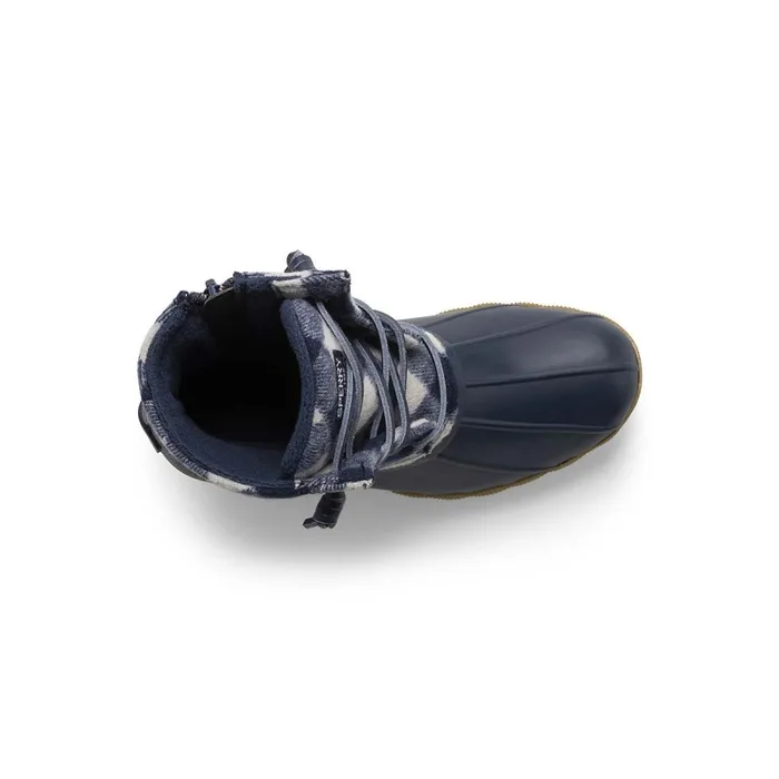 Boots Kids Sperry Big Kid039s Saltwater Duck Boot Navy Plaid Boots Kids Sperry Big Kid039s Saltwater Duck Boot Navy Plaid