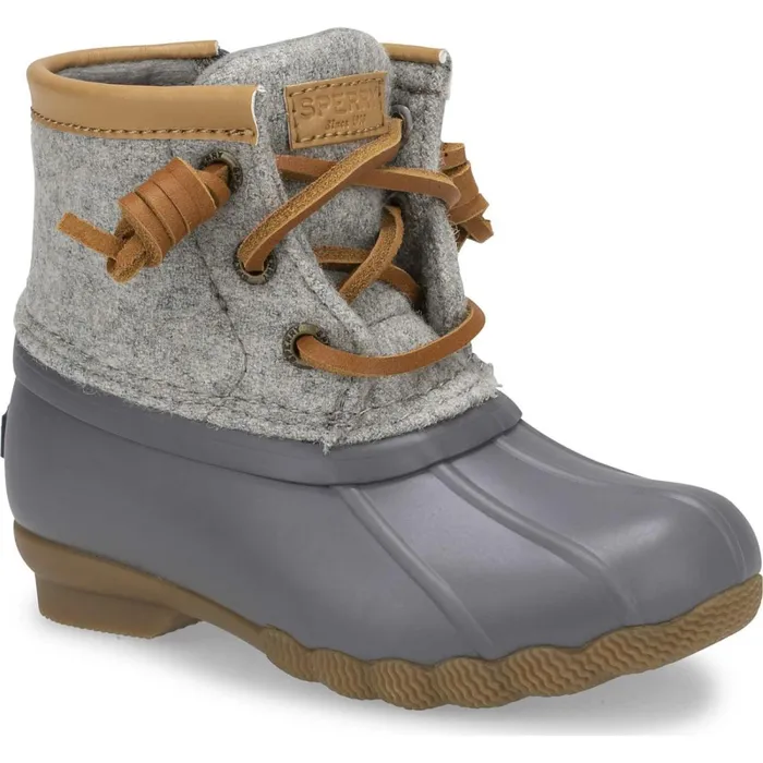 Boots Kids Sperry Little Kid039s Saltwater Wool Duck Boot Grey Boots Kids Sperry Little Kid039s Saltwater Wool Duck Boot Grey
