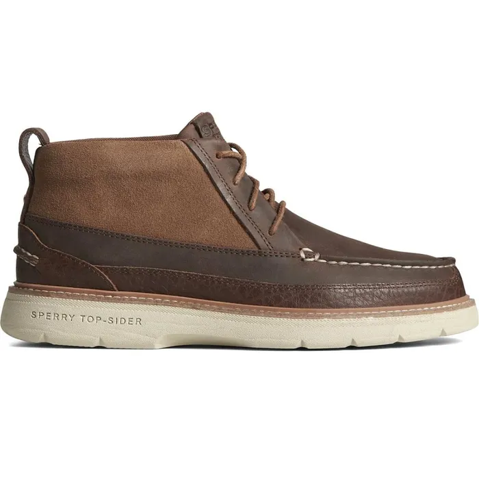 Boots Men Sperry Authentic Original PLUSHWAVE Lug Chukka Boot Dark Tan