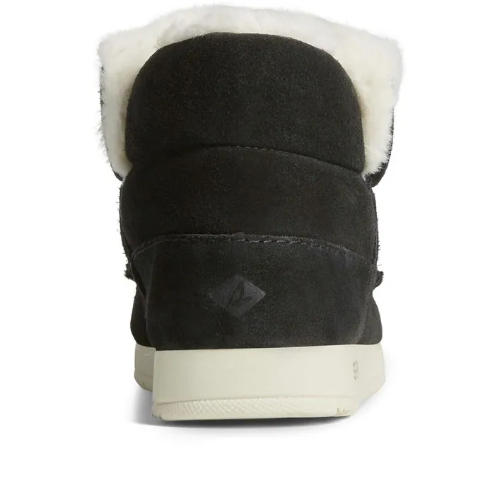 Boots Women Sperry MocSider Suede Bootie Black Boots Women Sperry MocSider Suede Bootie Black