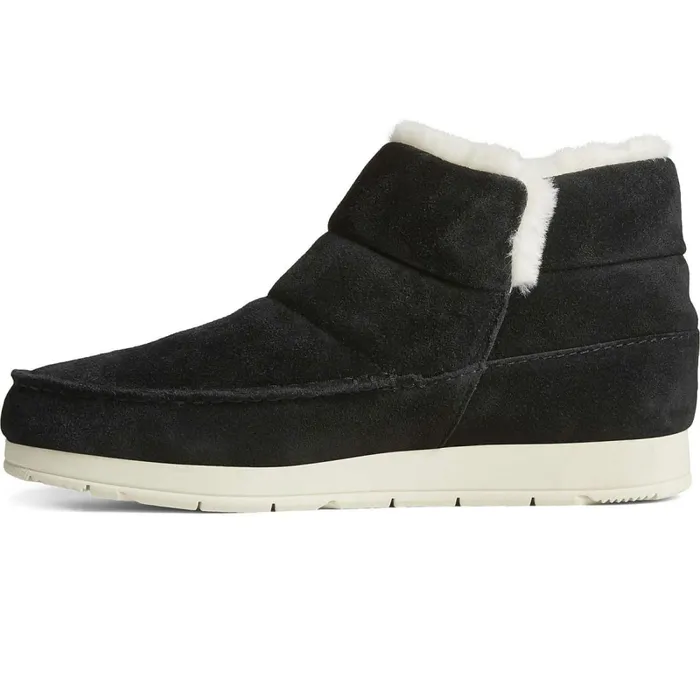 Boots Women Sperry MocSider Suede Bootie Black Boots Women Sperry MocSider Suede Bootie Black