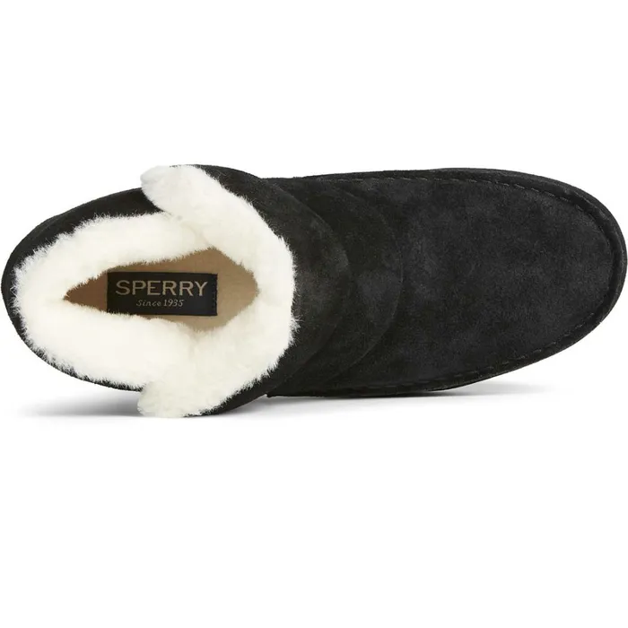 Boots Women Sperry MocSider Suede Bootie Black Boots Women Sperry MocSider Suede Bootie Black
