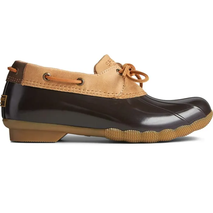 Boots Women Sperry Saltwater 1Eye Leather Duck Boot Tanbrown