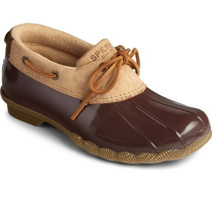 Boots Women Sperry Saltwater 1Eye Leather Duck Boot Tanbrown