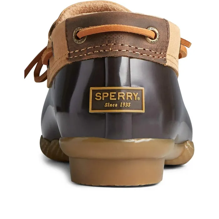 Boots Women Sperry Saltwater 1Eye Leather Duck Boot Tanbrown
