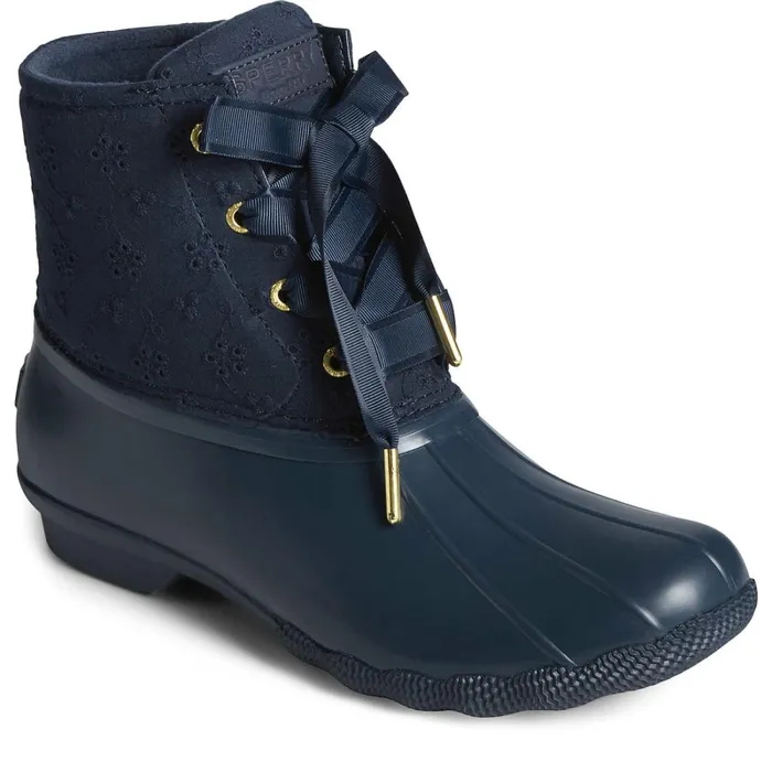 Boots Women Sperry Saltwater Eyelet Duck Boot Navy Boots Women Sperry Saltwater Eyelet Duck Boot Navy