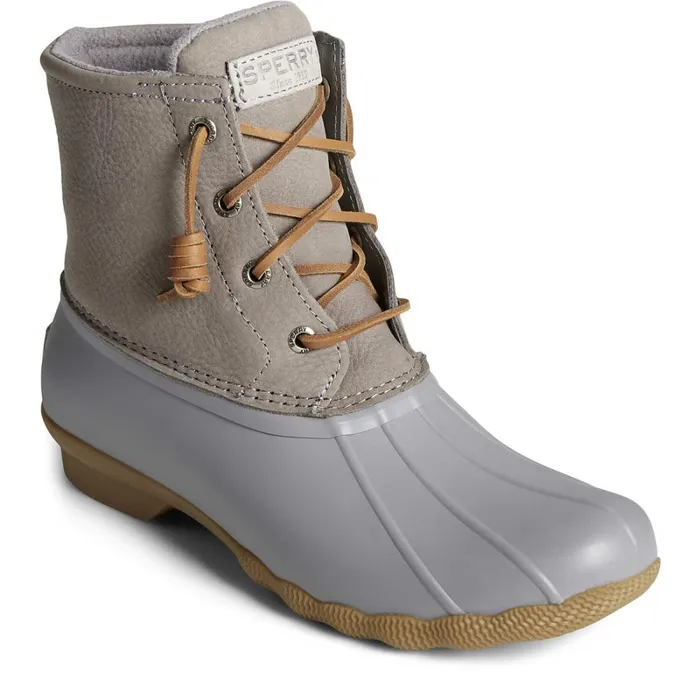 Boots Women Sperry Saltwater Mainsail Leather Duck Boot Grey Boots Women Sperry Saltwater Mainsail Leather Duck Boot Grey