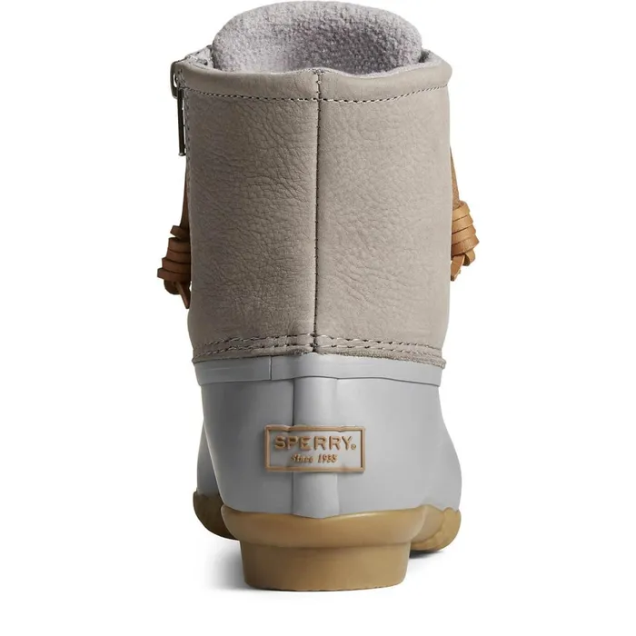 Boots Women Sperry Saltwater Mainsail Leather Duck Boot Grey Boots Women Sperry Saltwater Mainsail Leather Duck Boot Grey
