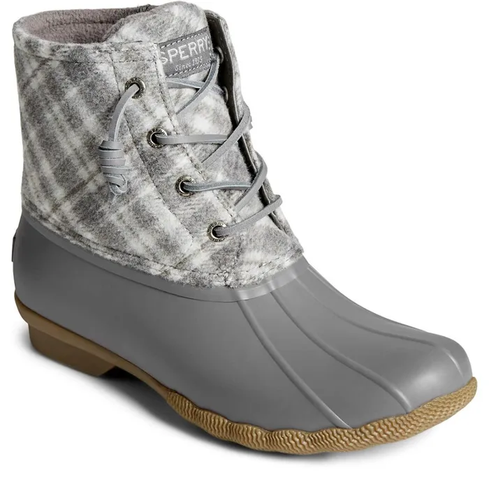 Boots Women Sperry Saltwater Plaid Wool Duck Boot Grey Boots Women Sperry Saltwater Plaid Wool Duck Boot Grey