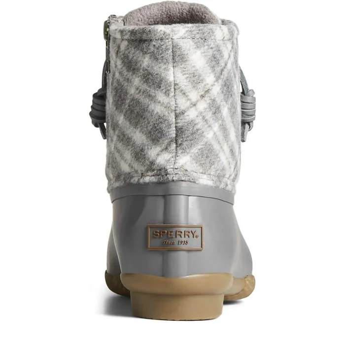 Boots Women Sperry Saltwater Plaid Wool Duck Boot Grey Boots Women Sperry Saltwater Plaid Wool Duck Boot Grey