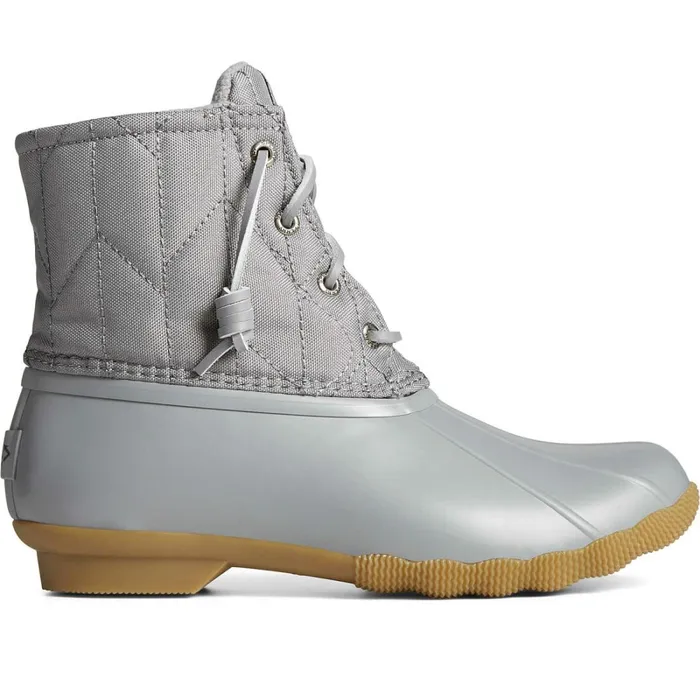 Boots Women Sperry SeaCycled Saltwater Nylon Duck Boot Grey