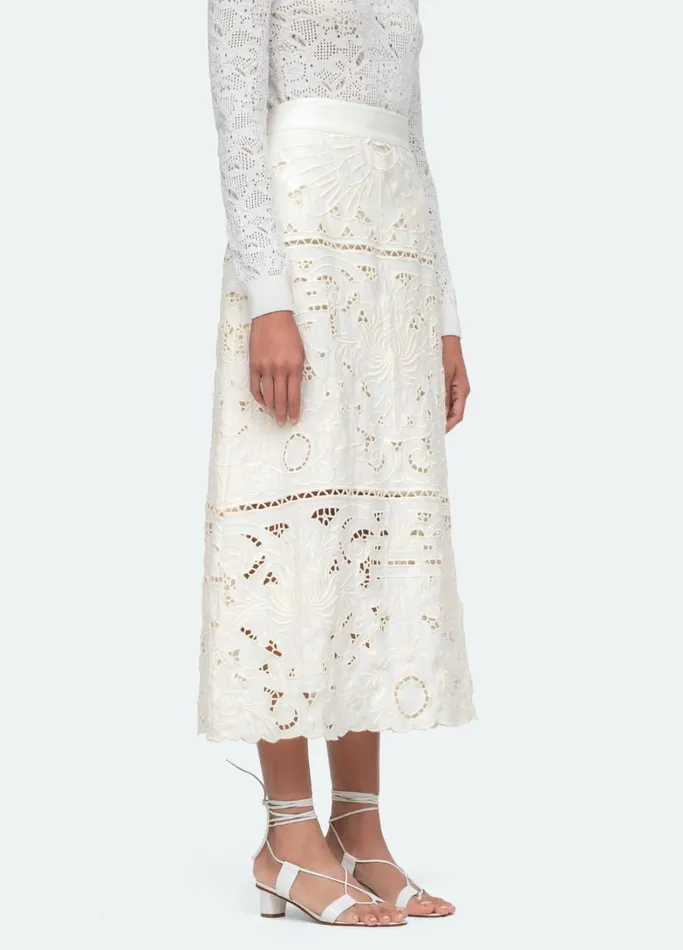 Bottoms Women Sea New York Blaire Skirt White