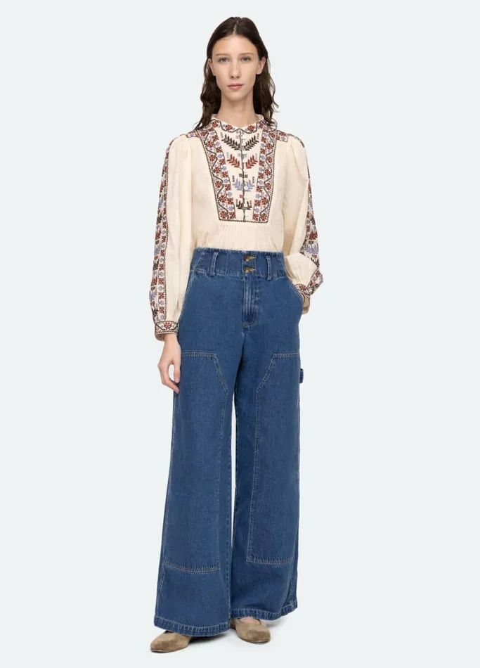 Bottoms Women Sea New York Zoe Pants Blue