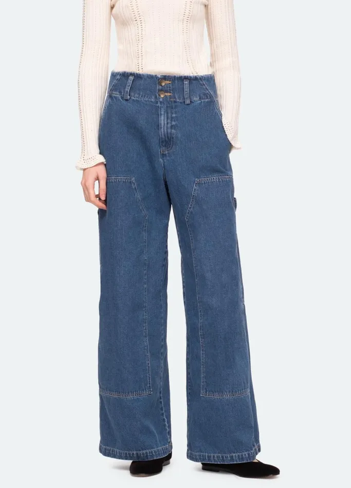 Bottoms Women Sea New York Zoe Pants Blue