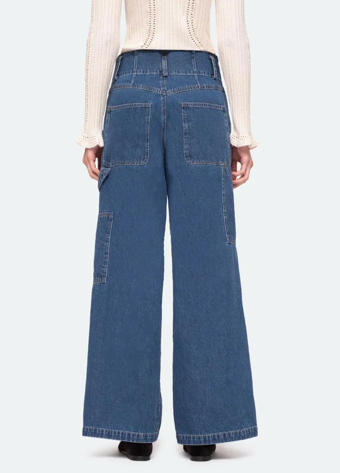 Bottoms Women Sea New York Zoe Pants Blue