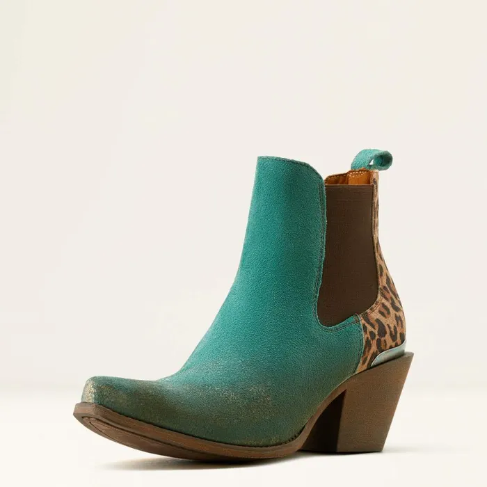 Bradley Western Boot Peacock Tealtan Leopard Women Ariat Western Boots