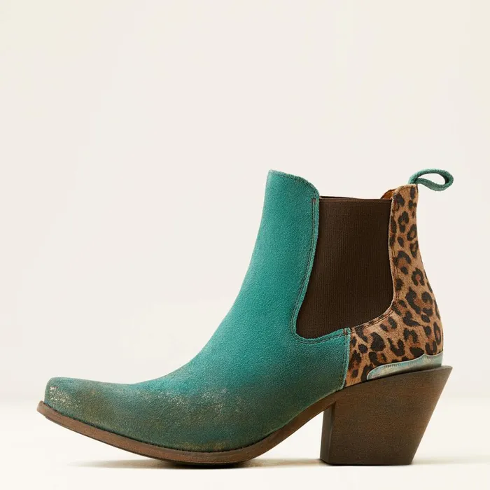 Bradley Western Boot Peacock Tealtan Leopard Women Ariat Western Boots