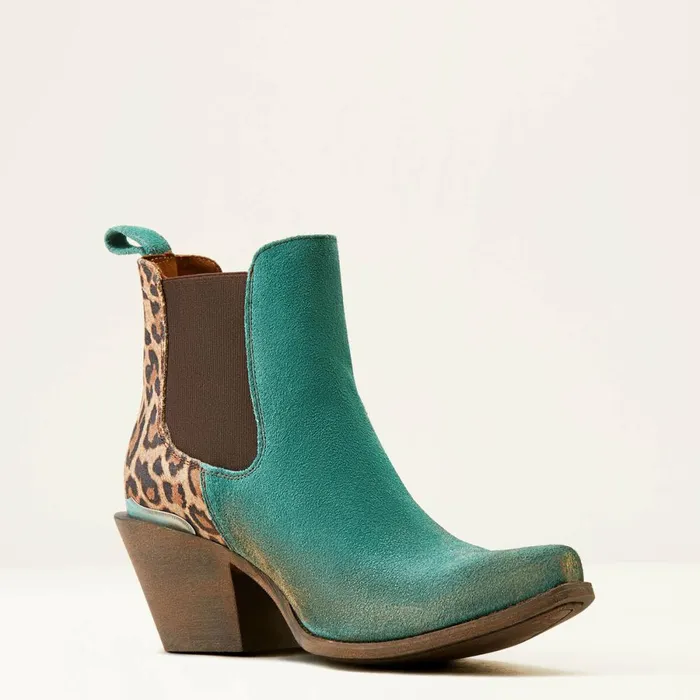 Bradley Western Boot Peacock Tealtan Leopard Women Ariat Western Boots