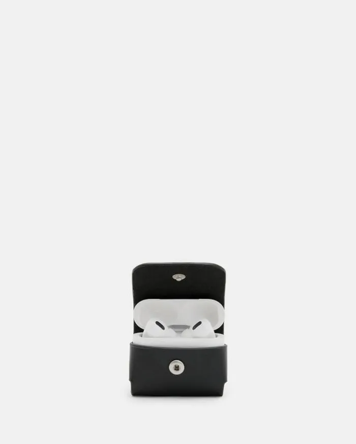 Breakup Airpod Dog Clip Leather Case Black Men AllSaints Accessories