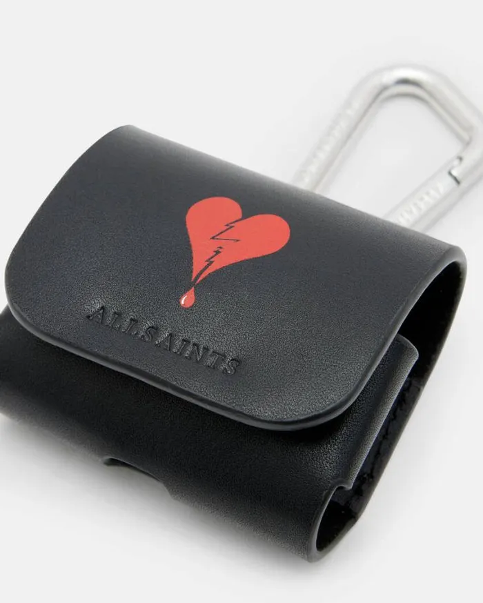 Breakup Airpod Dog Clip Leather Case Black Men AllSaints Accessories