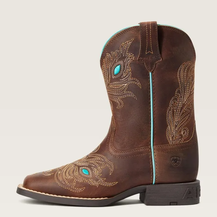 Bright Eyes II Western Boot Hat Box Brown Kids Ariat Big Kids039 Footwear Bright Eyes II Western Boot Hat Box Brown Kids Ariat Big Kids039 Footwear