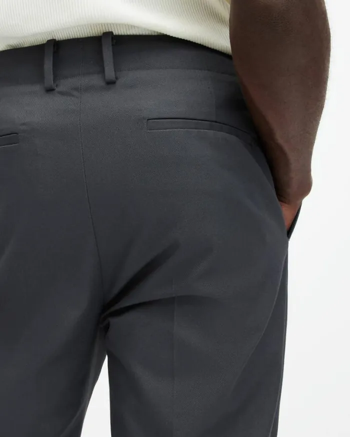 Brite Straight Leg Relaxed Pants Slate Grey Men AllSaints Pants