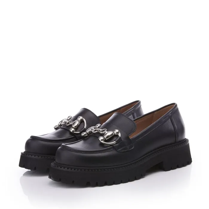 Brogues And Loafers Women Moda In Pelle Bsoleful BKeegan Black Leather