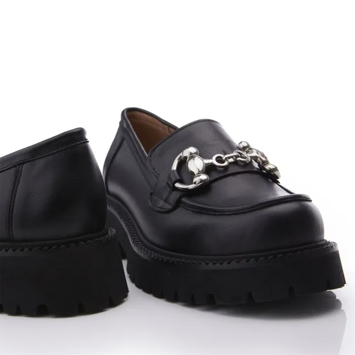 Brogues And Loafers Women Moda In Pelle Bsoleful BKeegan Black Leather
