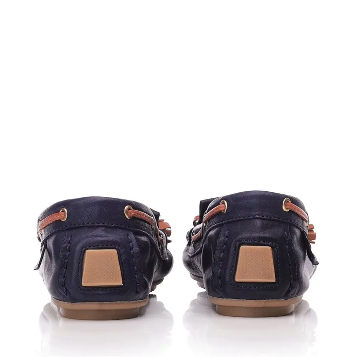Brogues And Loafers Women Moda In Pelle Ellery NavyTan Leather
