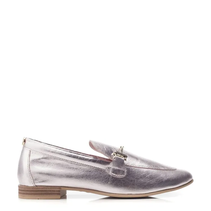 Brogues And Loafers Women Moda In Pelle Fayee Rose Gold Leather