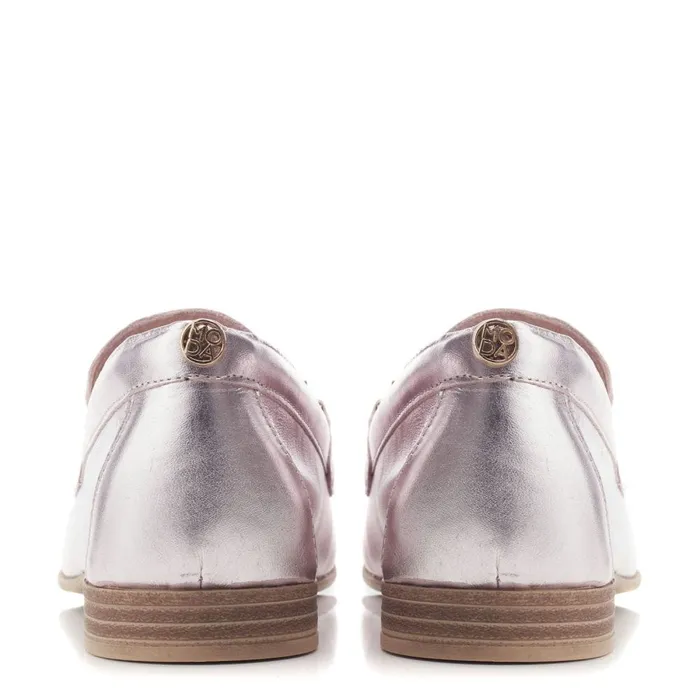 Brogues And Loafers Women Moda In Pelle Fayee Rose Gold Leather