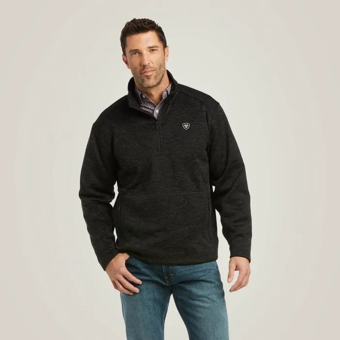 Caldwell 14 Zip Sweater Charcoal Men Ariat Sweatshirts and Hoodies