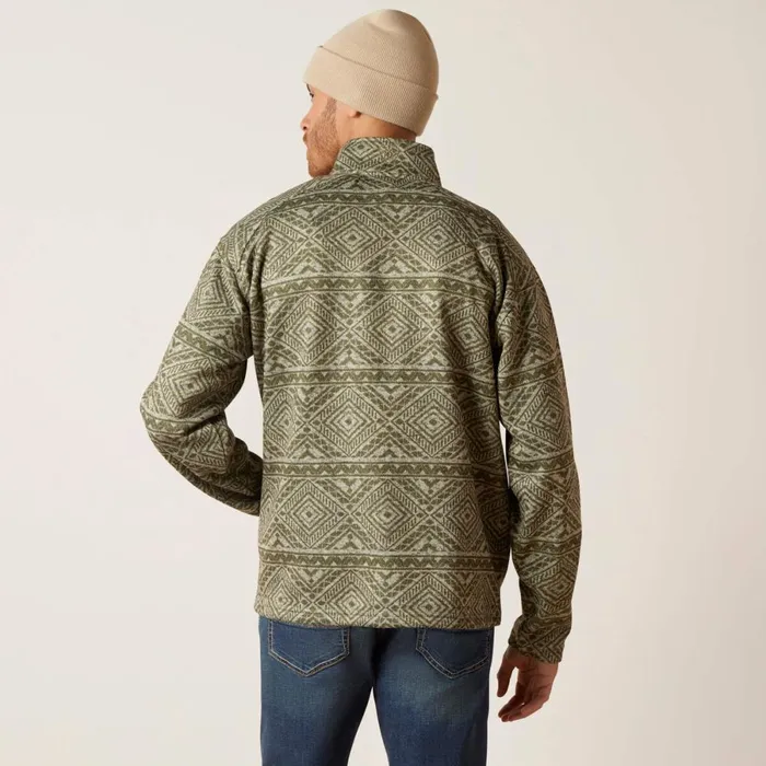 Caldwell Full Zip Olive Leaf Southwest Men Ariat Sweatshirts and Hoodies