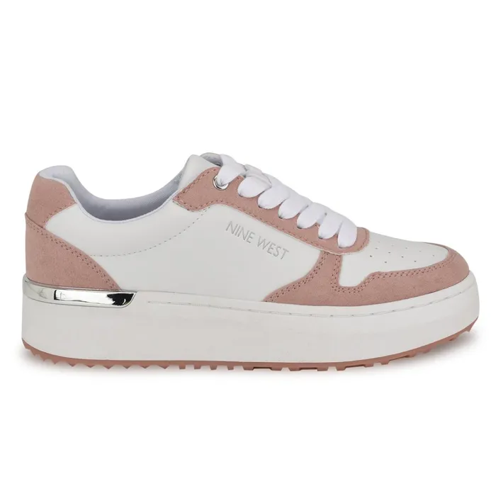 Calpha Laceup Sneakers Whitepink Women Nine West Sneakers
