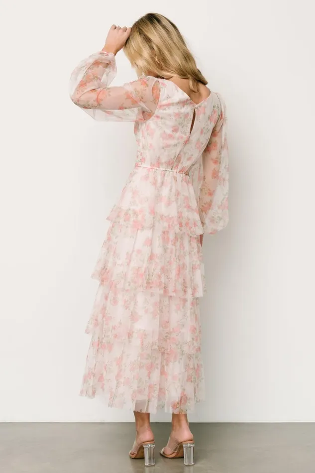 Carolina Tulle Tiered Maxi Dress Blush Floral Women Baltic Born Tulle Styles Carolina Tulle Tiered Maxi Dress Blush Floral Women Baltic Born Tulle Styles
