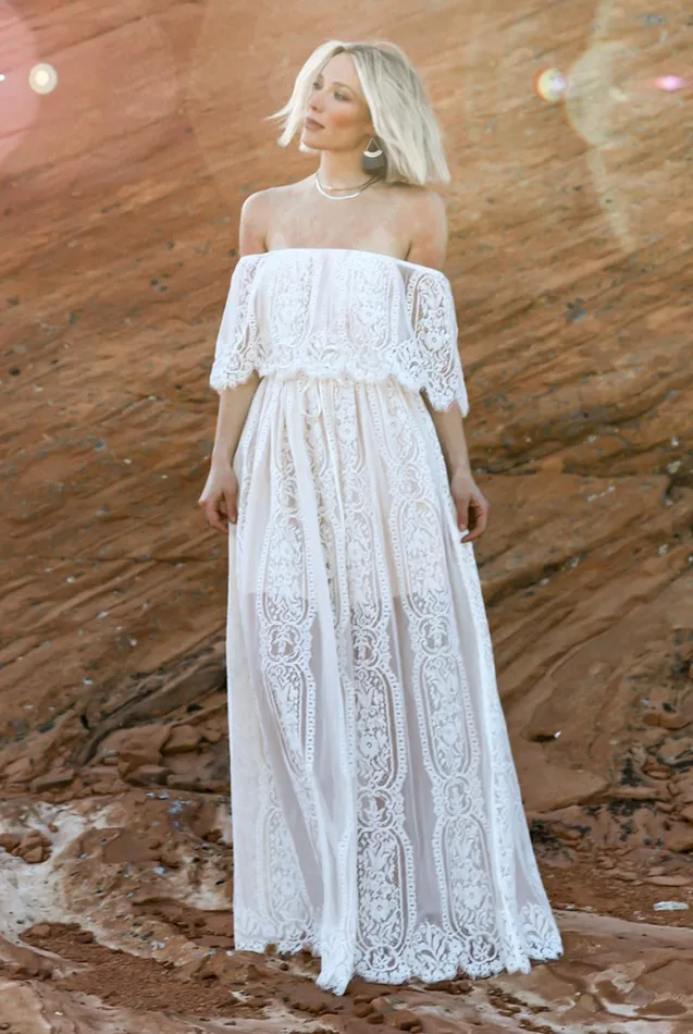 Caroline Lace Maxi Dress Off White Women Baltic Born Bridal Caroline Lace Maxi Dress Off White Women Baltic Born Bridal