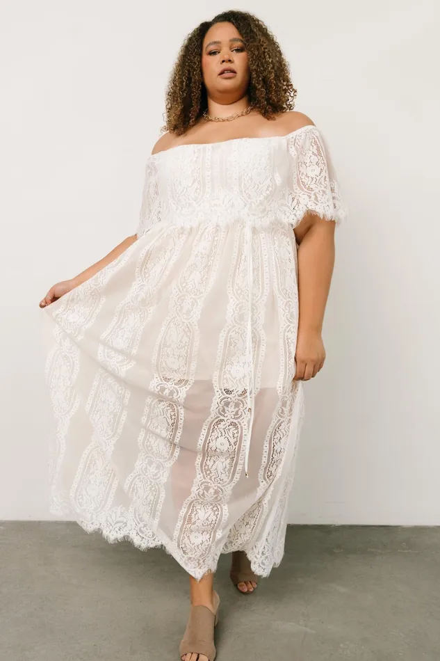 Caroline Lace Maxi Dress Off White Women Baltic Born Bridal Caroline Lace Maxi Dress Off White Women Baltic Born Bridal