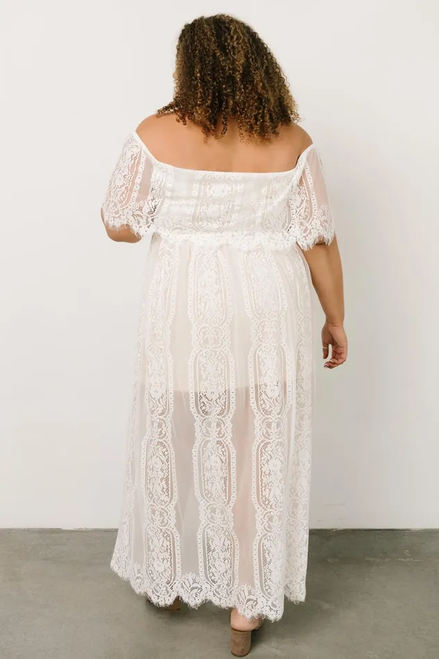 Caroline Lace Maxi Dress Off White Women Baltic Born Bridal Caroline Lace Maxi Dress Off White Women Baltic Born Bridal