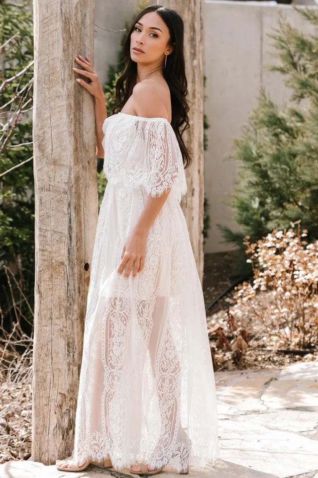 Caroline Lace Maxi Dress Off White Women Baltic Born Bridal Caroline Lace Maxi Dress Off White Women Baltic Born Bridal