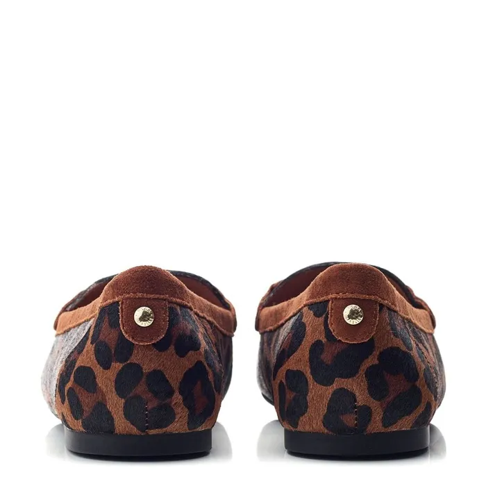 Casual Shoes Women Moda In Pelle Famina Dark Leopard Print Pony