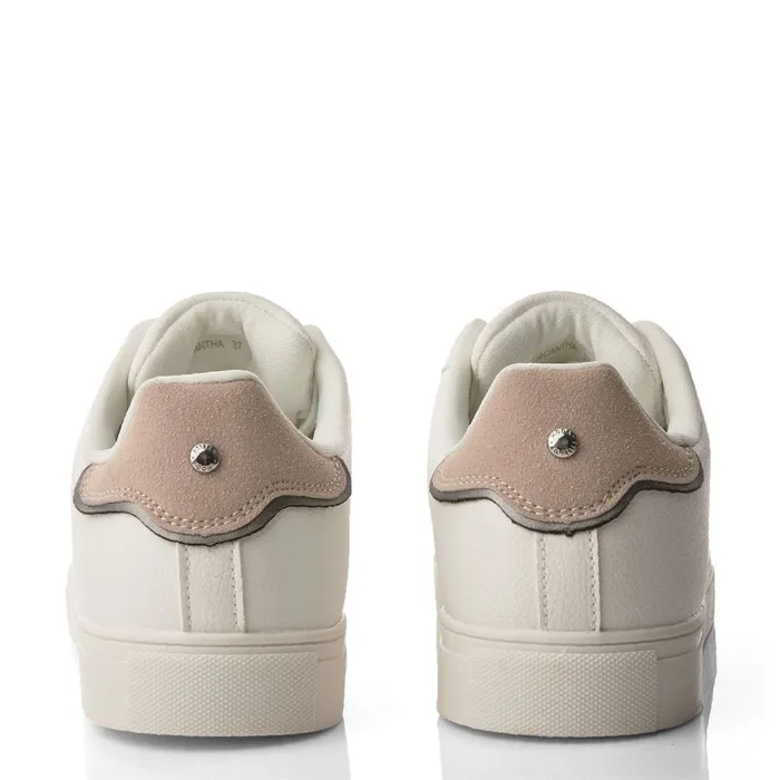 Casual Trainers Women Moda In Pelle Acantha White Porvair
