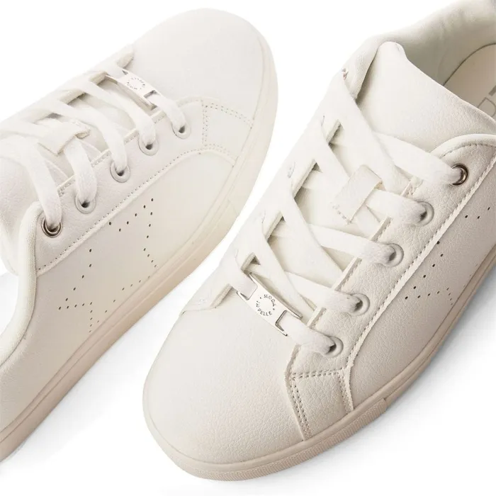 Casual Trainers Women Moda In Pelle Acantha White Porvair