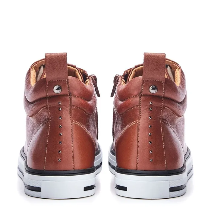 Casual Trainers Women Moda In Pelle Aleize Tan Leather