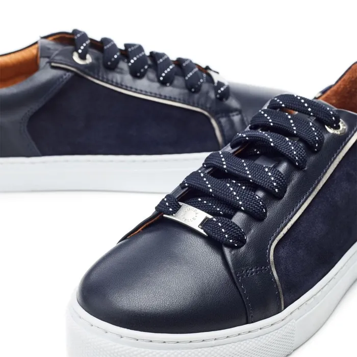 Casual Trainers Women Moda In Pelle Ales Navy Leather