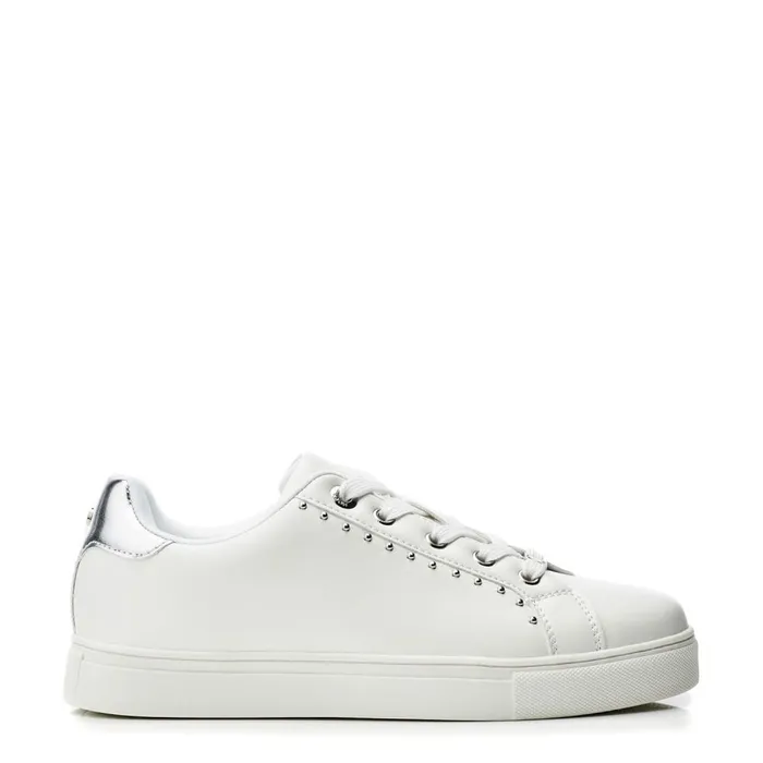 Casual Trainers Women Moda In Pelle Amaya White Porvair
