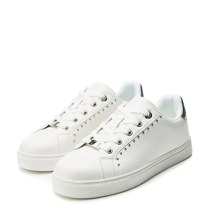 Casual Trainers Women Moda In Pelle Amaya White Porvair